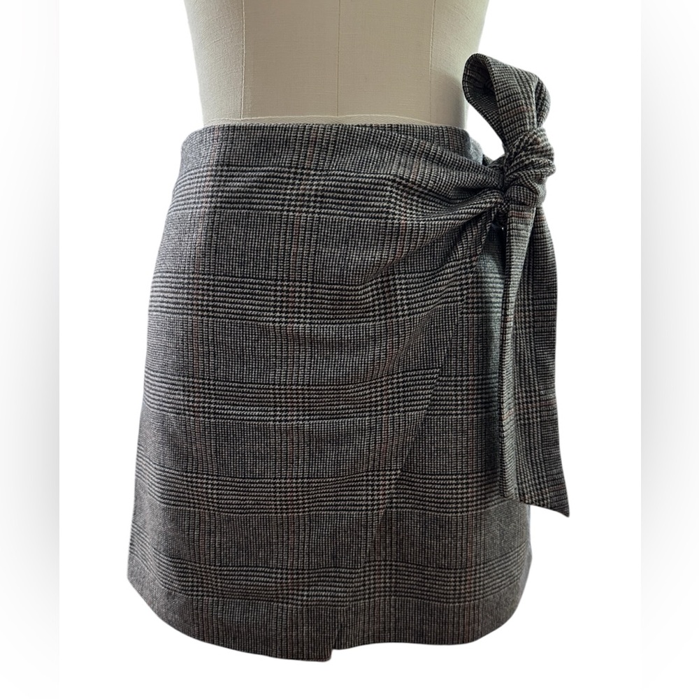 Asymmetrical wrap skirt